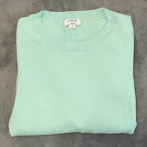 Light aqua j crew teddie sweater